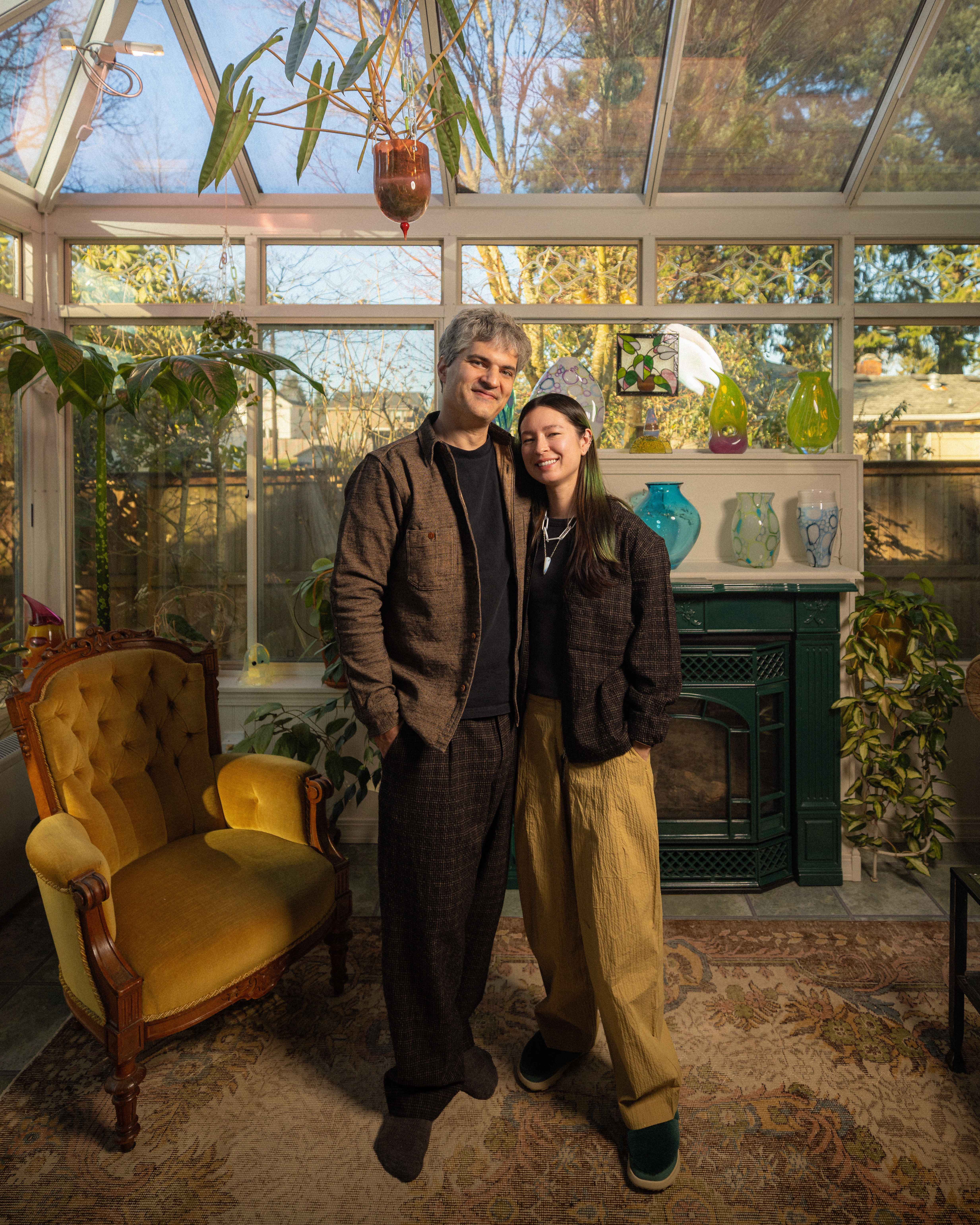 Sue Kim and Zeke Spier in the hot shop